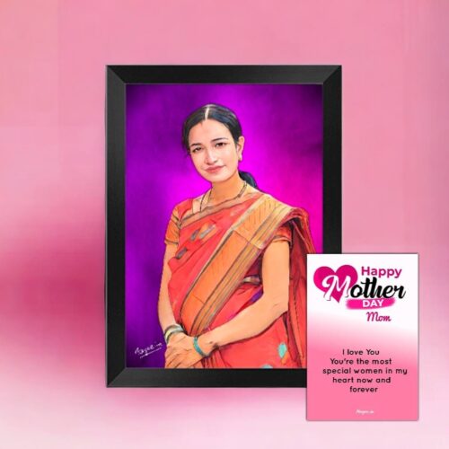 Special Photo art with wish card for Mother's day gift  8.5*12 inch