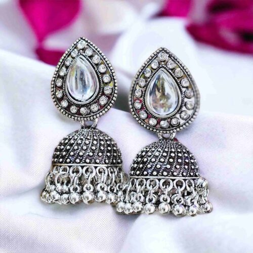 Premium Silver Jhumkas for Girls and Women