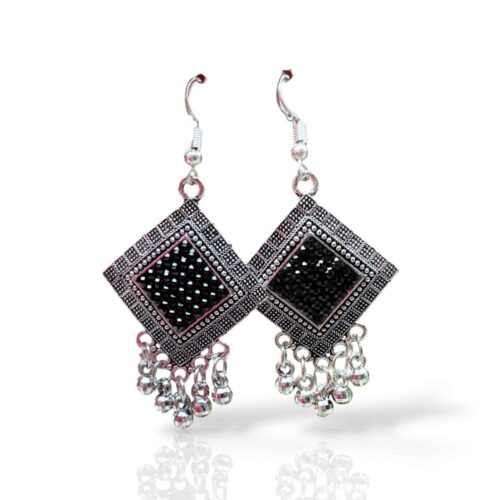 Black colour oxidised dangler earrings | Hayee