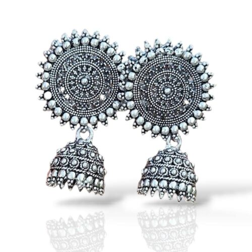 Silver oxidised Earrings for girls / women - Hayee