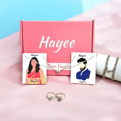Together Forever Gift for Couple with Necklace, Bracelet & Rings