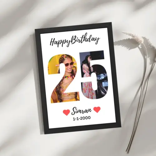 Age Number Birthday Photo Frame Gift for Boys/Girls