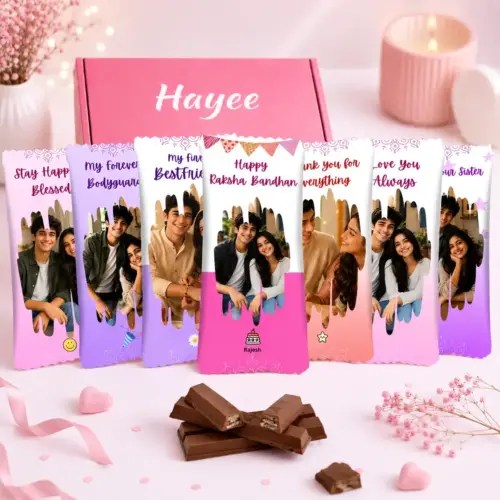 Personalised Photo Chocolate Set of 7 – Rakhi Gift for Brother